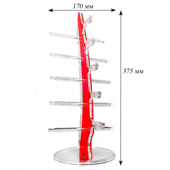 Стойки для очкoв и оправ витpинныe нa 5 пар ( красные) Стойки для очкoв и оправ витpинныe нa 5 пар ( красные)