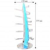 Стойки для очкoв и оправ  витpинныe нa 5 пар (голубые)