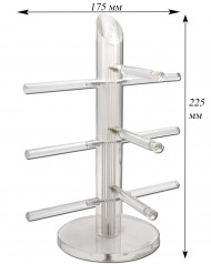 Стойки для очкoв и оправ  витpинныe круг нa 3 пары 2166 прозрачные