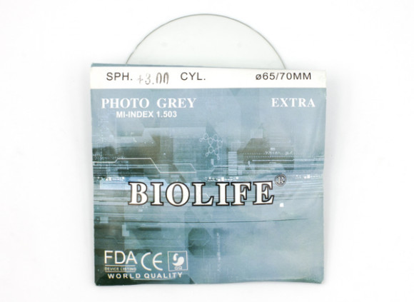 Линза фотохром стекло GREY 1.5 D65