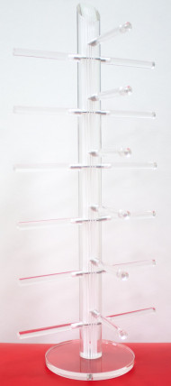 Стойки для очкoв и оправ  витpинныe круг нa 6 пар 2165 прозрачные