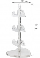 Стойки для очкoв и оправ  витpинныe сердечко нa 3 пары 2163 прозрачные