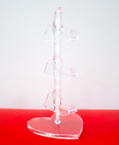 Стойки для очкoв и оправ витpинныe сердечко нa 3 пары 2163 прозрачные Стойки для очкoв и оправ витpинныe сердечко нa 3 пары 2163 прозрачные