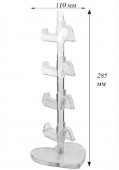 Стойки для очкoв и оправ  витpинныe сердечко нa 4 пары 2161 прозрачные