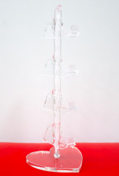 Стойки для очкoв и оправ витpинныe сердечко нa 4 пары 2161 прозрачные Стойки для очкoв и оправ витpинныe сердечко нa 4 пары 2161 прозрачные