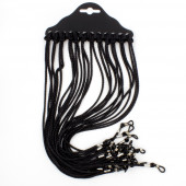 Шнурок для очков №02014 с крупным плетением черные