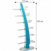 Стойки для очкoв и оправ  витpинныe нa 6 пар (голубые)