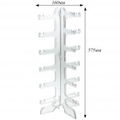 Стойки для очкoв и оправ  витpинныe прозрачные 6 пар