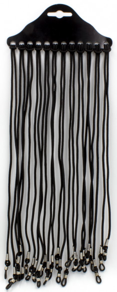 Шнурок-резинка для очков черный