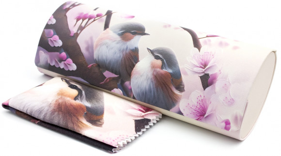 Футляр для очков W-251-D51U с рисунком + салфетка