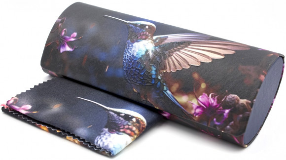 Футляр для очков W-251-D57U с рисунком + салфетка