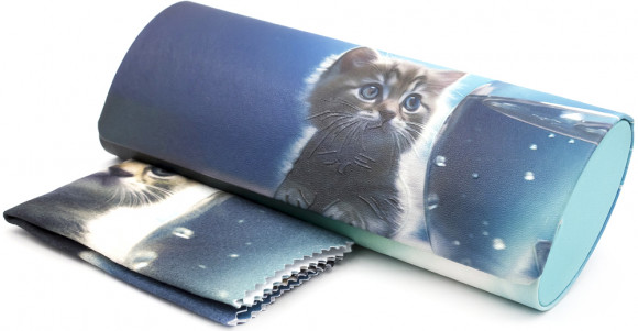 Футляр для очков W-251-D69U с рисунком + салфетка