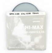 Полимерные линзы HI-MAX Brown тонировка 20% 1.56  D70 Полимерные линзы HI-MAX Brown тонировка 20% 1.56  D70