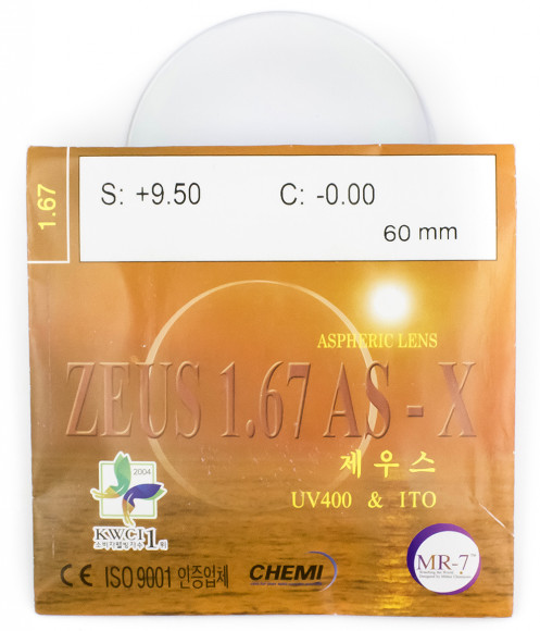 Полимерные линзы Aspheric 1.67  D60