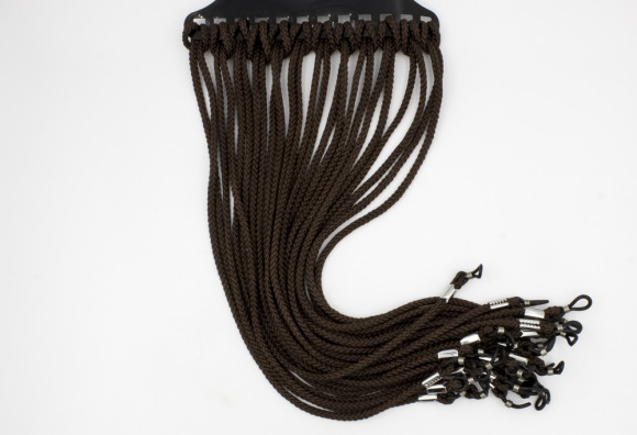 Шнурок для очков №02015 с крупным плетением коричневые