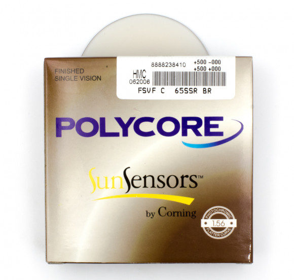 Полимерные линзы SUN SENSORS POLYCORE фотохромные Brown 1.56 D65