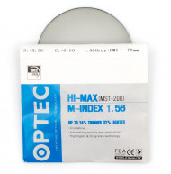 Полимерные линзы HI-MAX Optec Grey тонировка 24% 1.56  D70 Полимерные линзы HI-MAX Optec Grey тонировка 24% 1.56  D70
